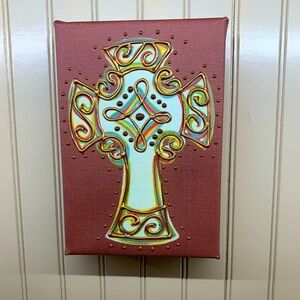 Painted Canvas Cross